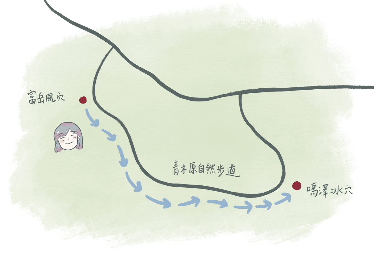 青木原樹海步道健行:揭開自殺森林的面紗 - 第4張圖 青木原樹海地圖