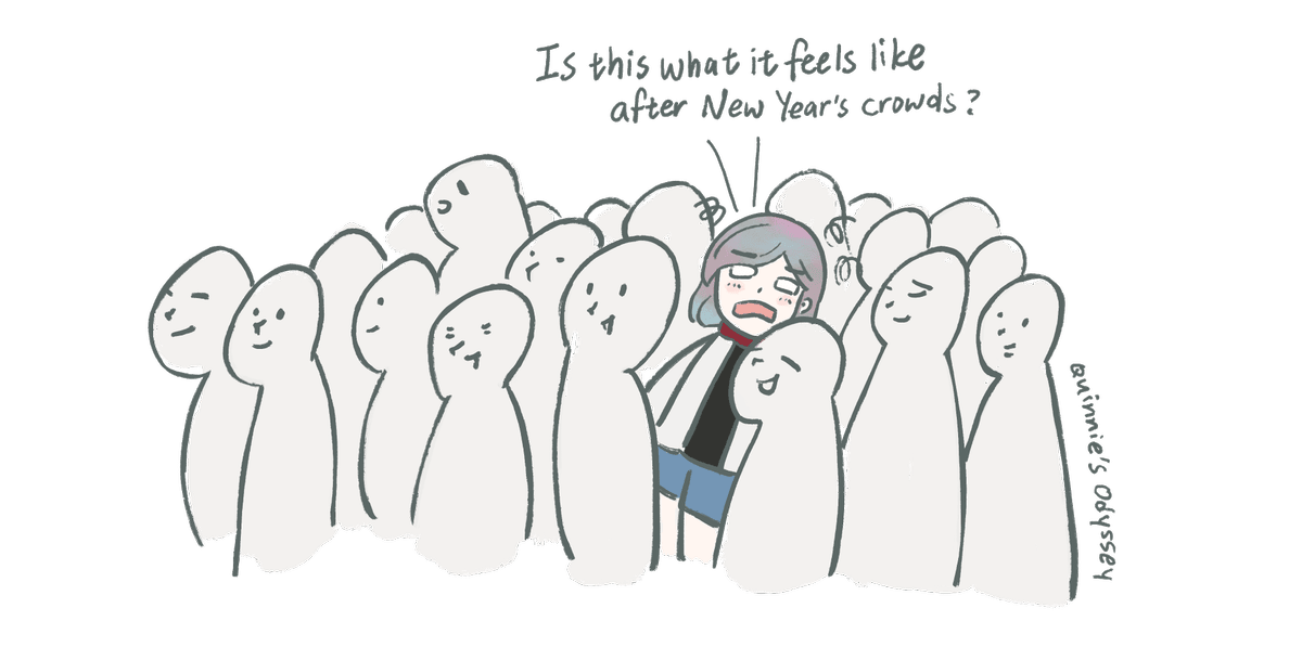 crowded illustration
