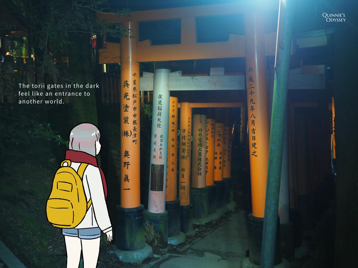 Night of Fushimi Inari Shrine, illustration