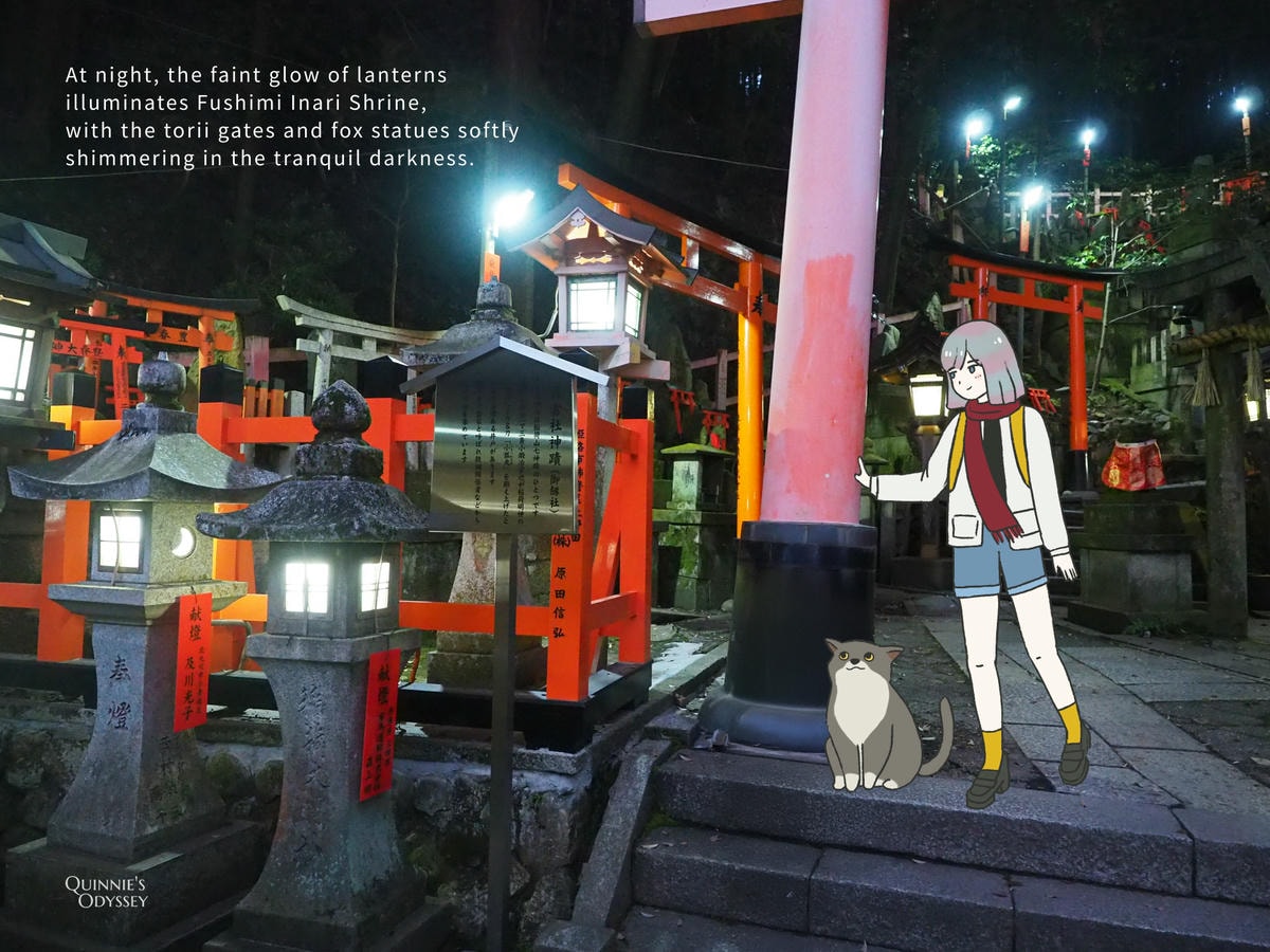 Night of Fushimi Inari Shrine, illustration