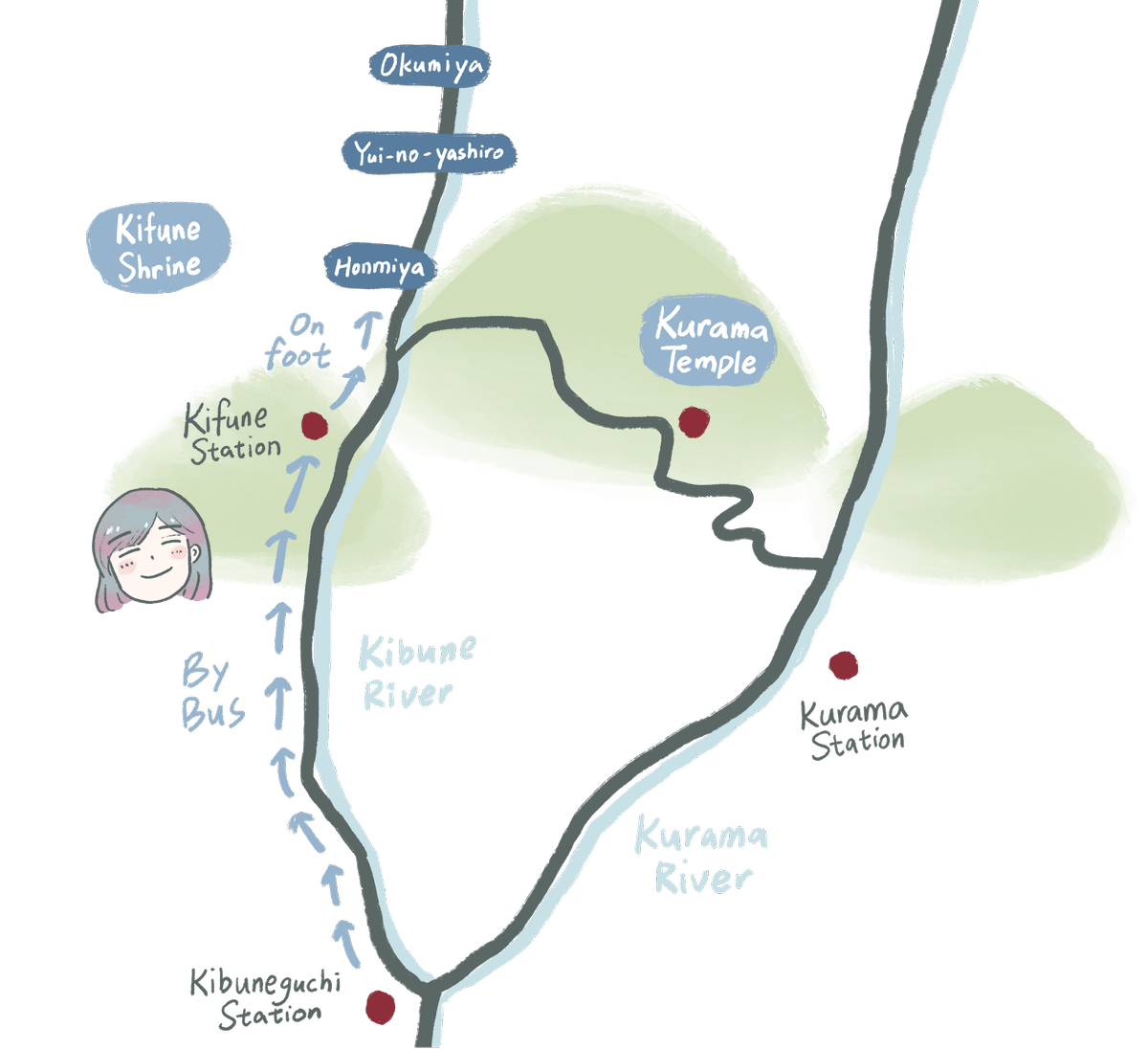 Kifune Shrine map illustration