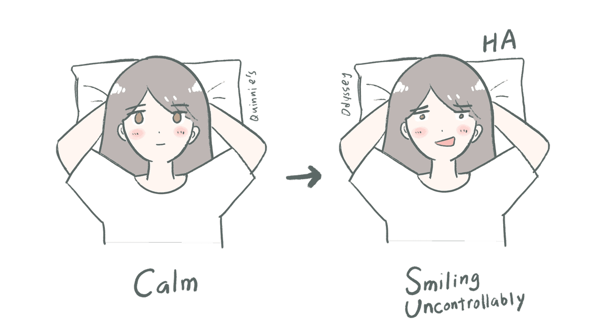 smiling in bed