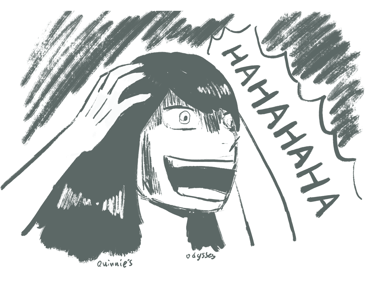 laughing hysterically illustration
