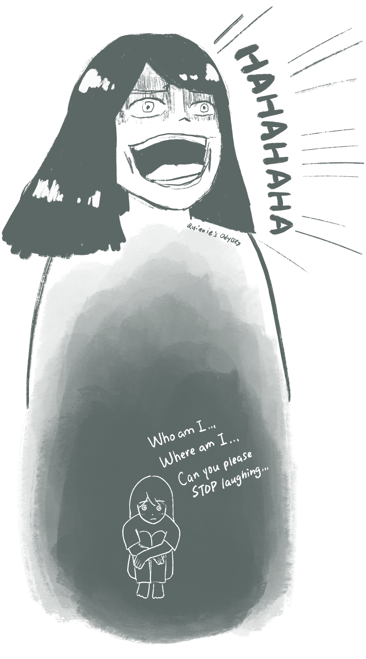 laughing hysterically illustration