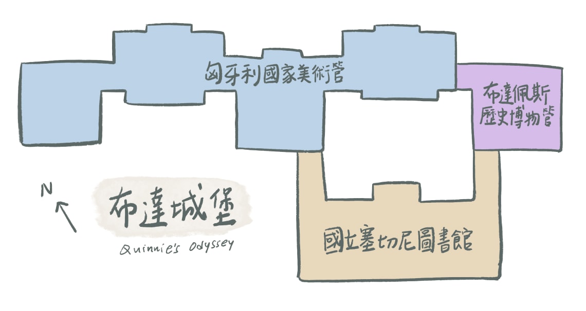 匈牙利布達佩斯旅遊景點推薦 : 漁人堡、布達城堡、蓋勒特山 - 第22張圖 布達佩斯 布達城堡 地圖