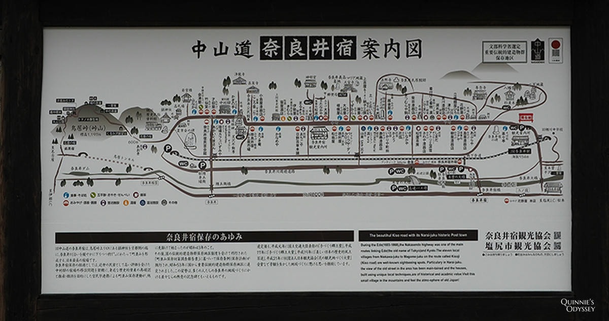 奈良井宿地圖