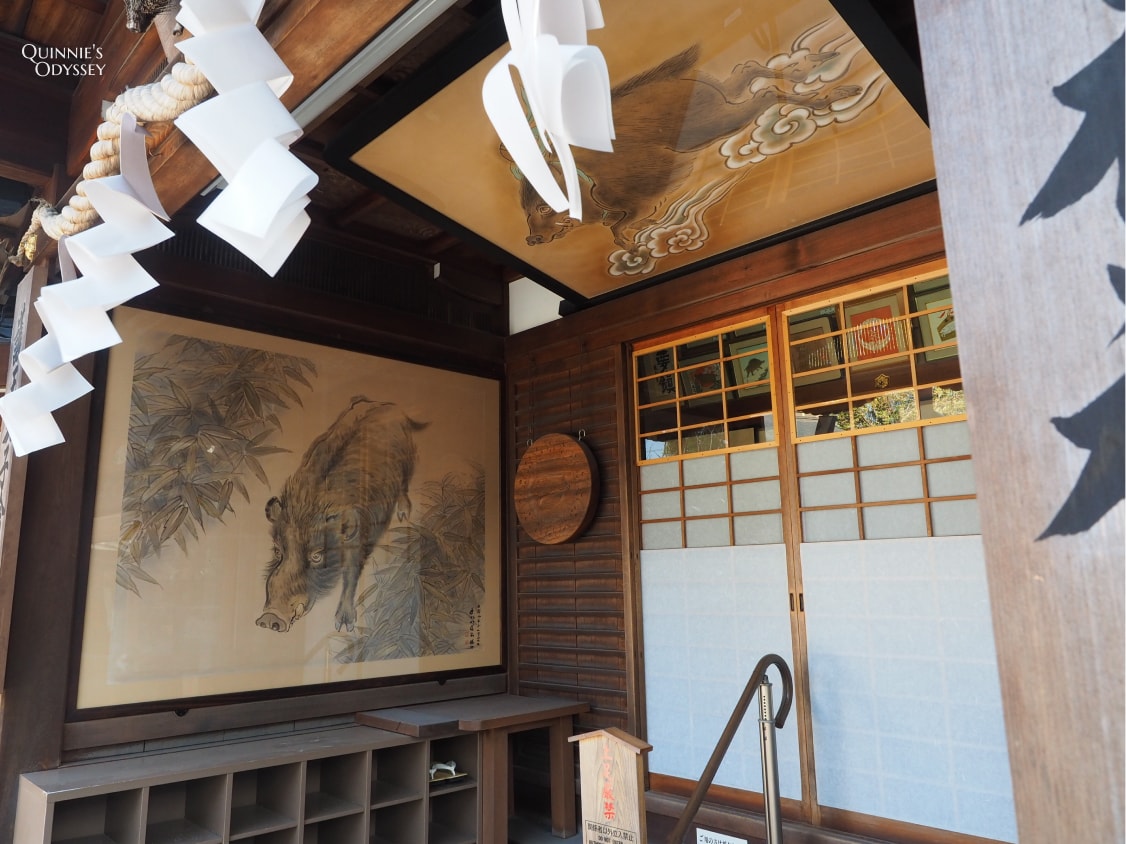 京都 護王神社 豬豬插畫