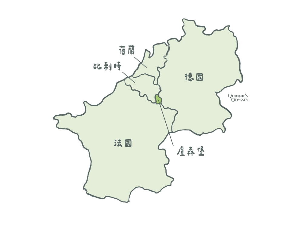 盧森堡自由行,兩天一夜行程:8個盧森堡市景點推薦 - 第3張圖 歐洲地圖 插畫