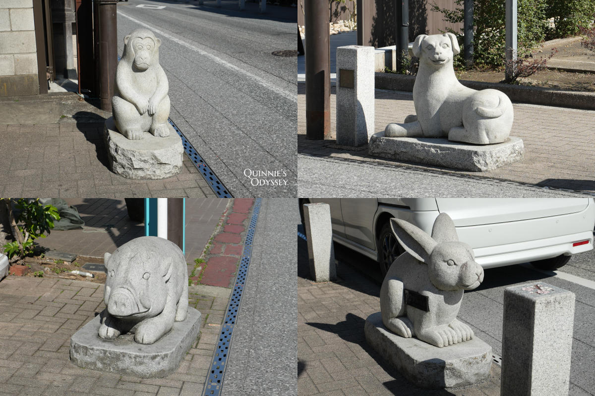 Naritasan Shinshoji Omotesando Street The 12 Zodiac Statues