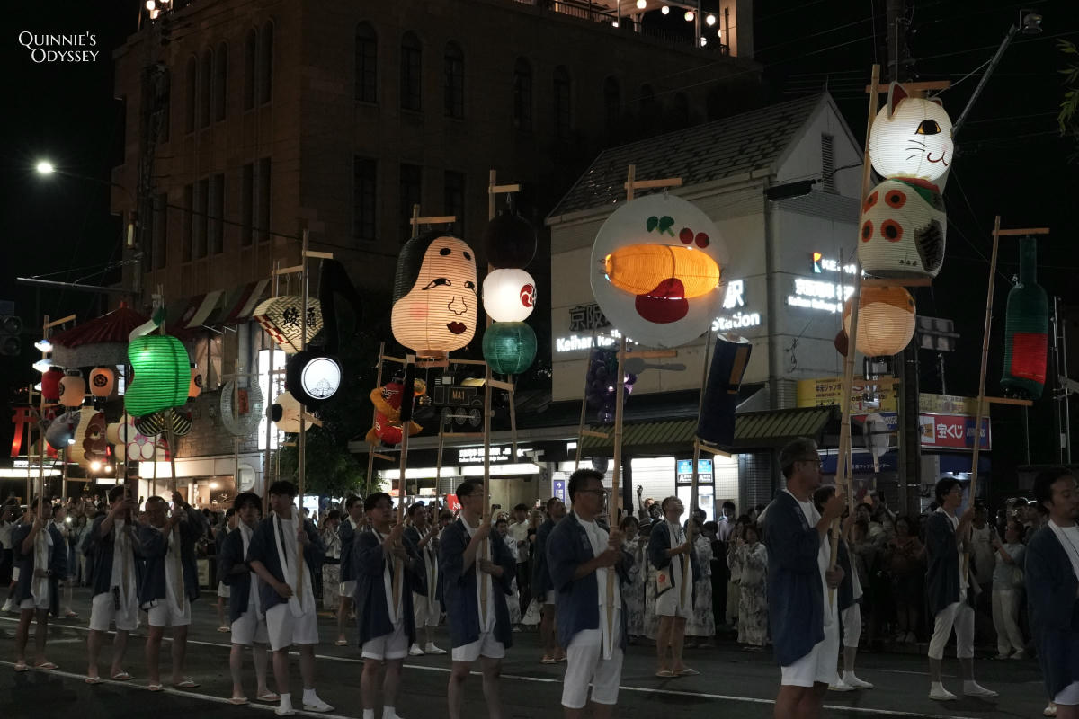 祇園祭 7/28 お祝い提灯、神輿洗