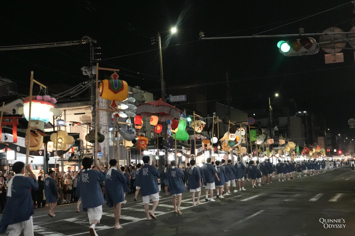 祇園祭 7/28 お祝い提灯、神輿洗