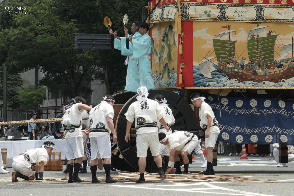 京都祇園祭 前祭山鉾巡行 轉彎