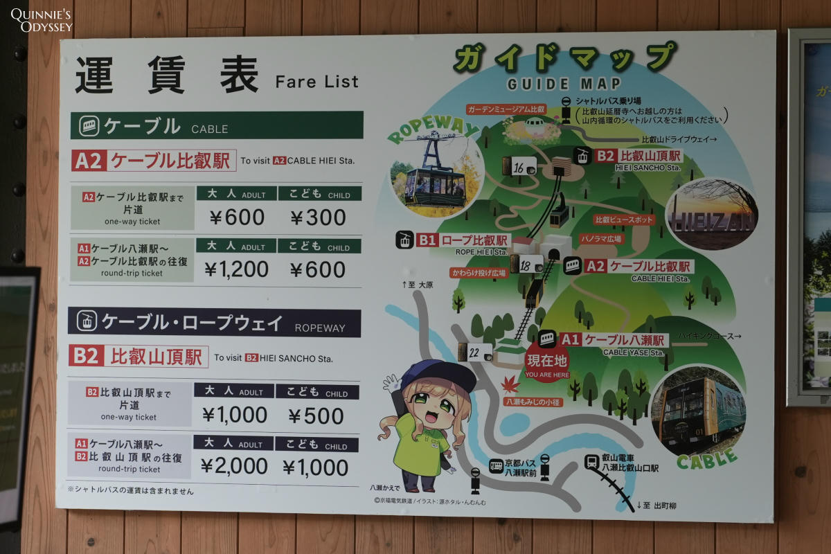 比叡山纜車價格